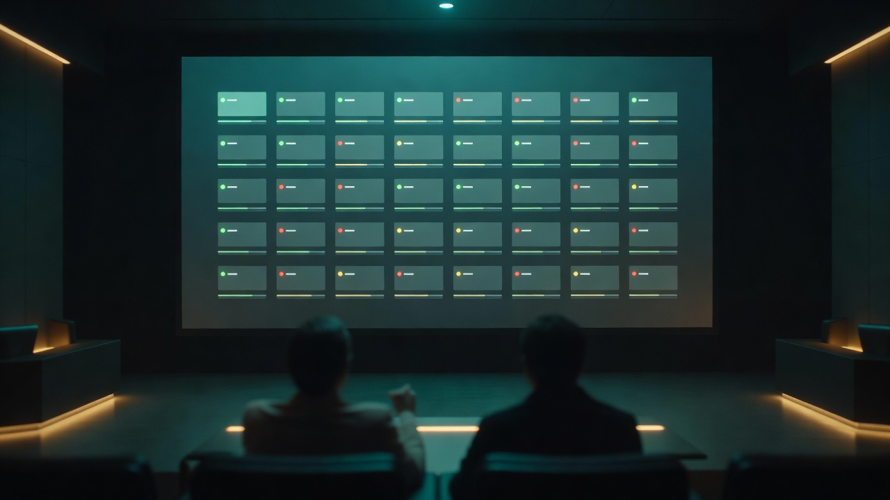 Production review workflow showing storyboard frames and generation readiness checks.
