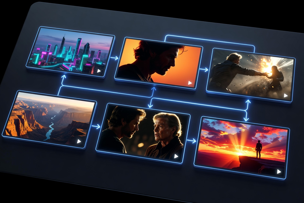 Storyboard shot sequence with planned frames, camera direction, and readiness details.